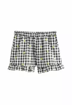 Шорты EMBROIDERED GINGHAM Next, черный