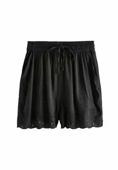 Шорты EMBROIDERED- REGULAR FIT Next, черный