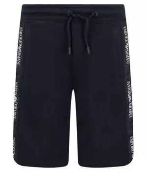 Шорты Emporio Armani на кулиске с принтом, синий