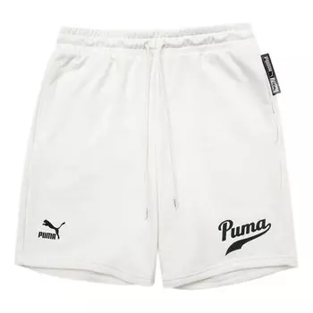 Шорты essential sweat shorts 'white' Puma, белый