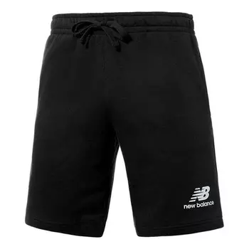 Шорты Essentials Stacked Logo French Terry Short New Balance, черный