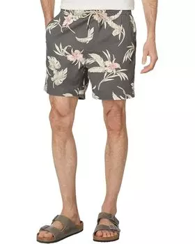Шорты Faherty Essential Drawstring Shorts 6.5", цвет Charcoal Island Air Orchid