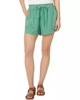 Шорты Faherty Laguna Linen Tie Waist Shorts, цвет Bottle Green