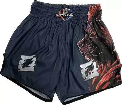 Шорты Fairtex Fight Promotion Lion, черный / красный