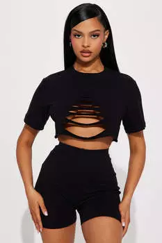 Шорты Fashion Nova HKTP22605, черный