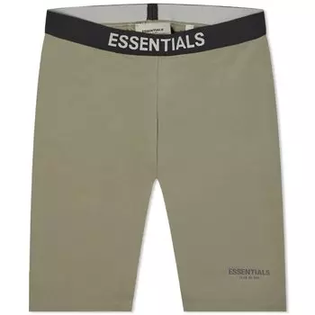 Шорты Fear Of God Essentials Athletic Biker, зелено-бежевый