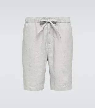 Шорты Felipe из льна и хлопка Frescobol Carioca, Light Melange Grey