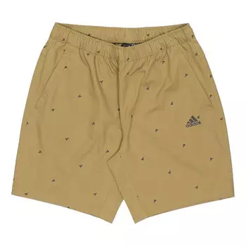 Шорты fi short aop logo printing athleisure casual sports shorts olive green Adidas, зеленый