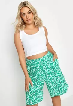 Шорты FLORAL Yours Clothing, зеленый
