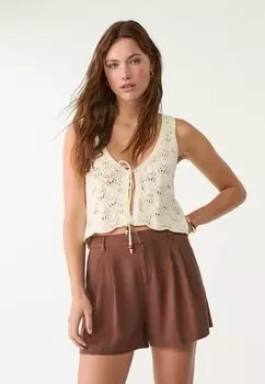 Шорты FLOWING Stradivarius, темно-коричневый