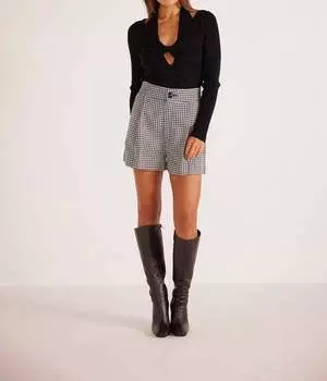 Шорты Francis в черном/белом цвете MINKPINK