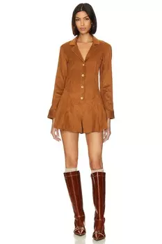 Шорты Free People x REVOLVE Wanderlust Faux Suede Shortall, цвет ALMOND ASH