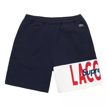 Шорты fw19 week 5 x lacoste logo panel sweatshort logo Supreme, синий