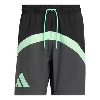 Шорты galaxy stripe logo straight shorts 'black' Adidas, черный