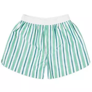 Шорты Ganni Stripe Cotton Elasticated Shorts, цвет Creme De Menthe
