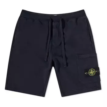 Шорты garment dyed sweat shorts 'navy' Stone Island, синий