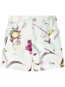 Шорты Genny с абстрактным узором, белый