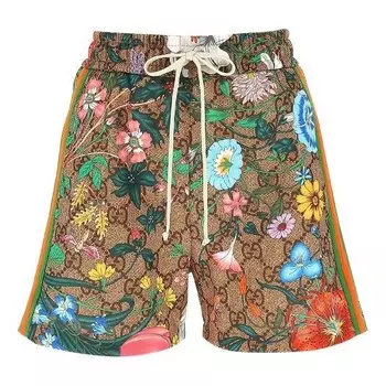 Шорты gg print shorts for multi-color Gucci, мультиколор