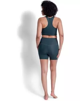 Шорты girlfriend collective High-Rise Run Shorts, цвет Moss