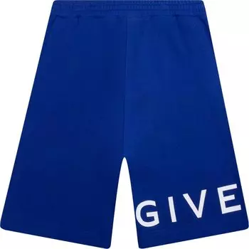 Шорты Givenchy Boxy Fit Shorts With Branding Bonded 'Ocean Blue', синий