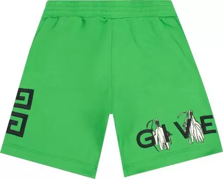 Шорты Givenchy x Josh Smith Boxy Fit Embroidery Shorts 'Apple Green', зеленый