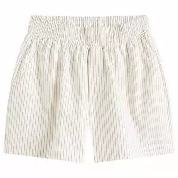 Шорты Good American Stripe Poplin Weekend Short, цвет Putty Pencil Stripe