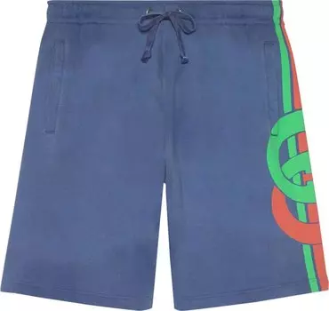 Шорты Gucci Cotton Logo Shorts Blue, синий