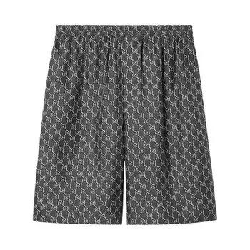 Шорты Gucci Monogram Shorts Grey/White, серый