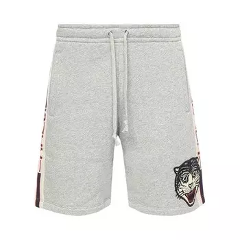 Шорты Gucci Track Shorts Medium Grey/Milk/Red, серый
