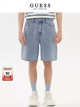 Шорты Guess свободные джинсовые, синий
