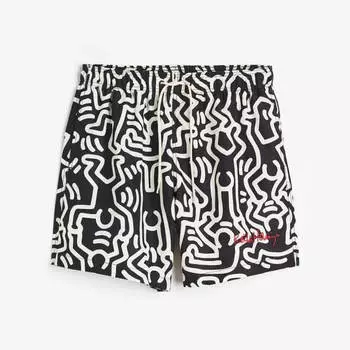 Шорты H&amp;M Keith Haring Patterned Swim, черный