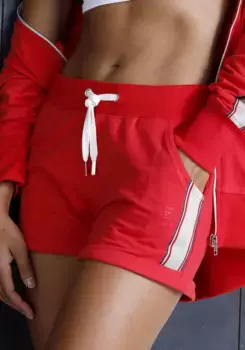 Шорты H.I.S с полосками по бокам, красный