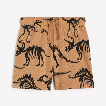 Шорты H&M Kids Dinosaurs, темно-бежевый