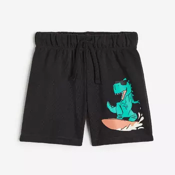 Шорты H&M Kids Surfing Dinosaur, черный