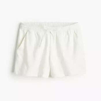 Шорты H&M Linen-blend Pull-on, кремовый