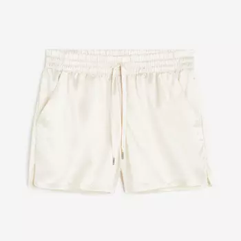 Шорты H&M Satin Pull-on, кремовый