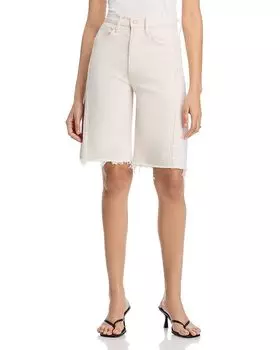 Шорты "Half Pipe" с рваным краем бермуды MOTHER, белый