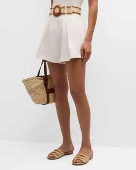 Шорты Halliday с подвернутыми краями Zimmermann, цвет Ivory