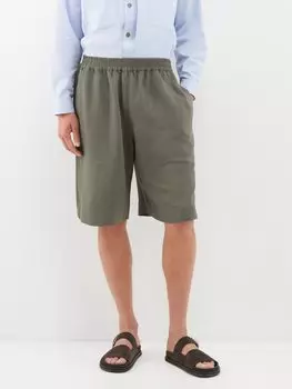 Шорты helix из джерси с эластичной талией Studio Nicholson, зеленый