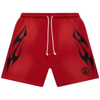 Шорты Hellstar Flame Shorts Red, красный