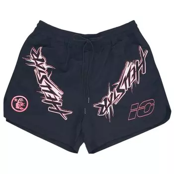 Шорты Hellstar Waxed Nylon Athletic Shorts, черный