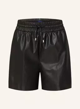 Шорты Henuka из искусственной кожи Hugo Blue, черный