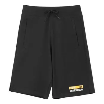 Шорты хлопковые спортивные шорты New Balance, черный