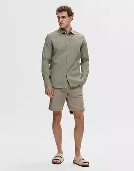 Шорты Homme Chino в бежевом цвете Selected Homme