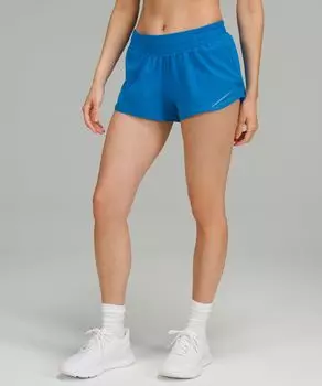 Шорты Hotty Hot на подкладке с низкой посадкой, размер Lululemon, синий