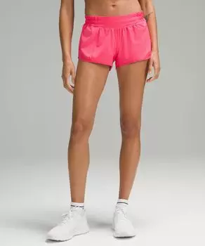 Шорты Hotty Hot на подкладке с низкой посадкой, размер Lululemon, розовый