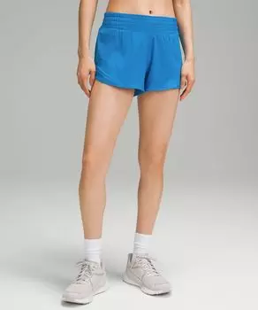 Шорты Hotty Hot с высокой посадкой на подкладке Lululemon, синий