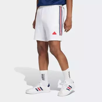 Шорты House of Tiro Nations Pack Shorts adidas Originals, цвет white/team navy blue 2/better scarlet