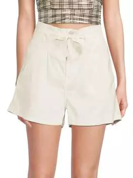 Шорты Hudson Paperbag из смесовой льняной ткани, белый