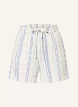 Шорты ihlino с льном ICHI, цвет BLAU/ECRU